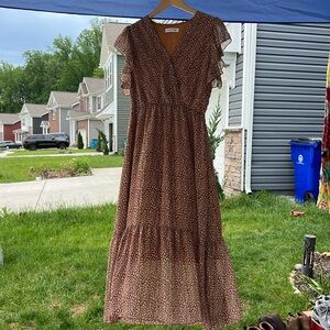 Brown Midi Dress